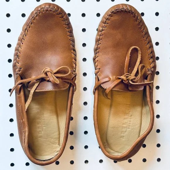 Adelante 10.5 Mens Tan Moccasin House Slipper Shoes Loafer Leather Men main image 2